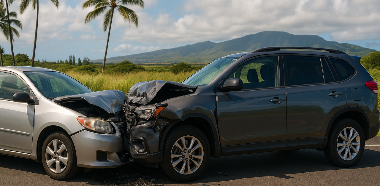 Vehicles collide in Pearl City
